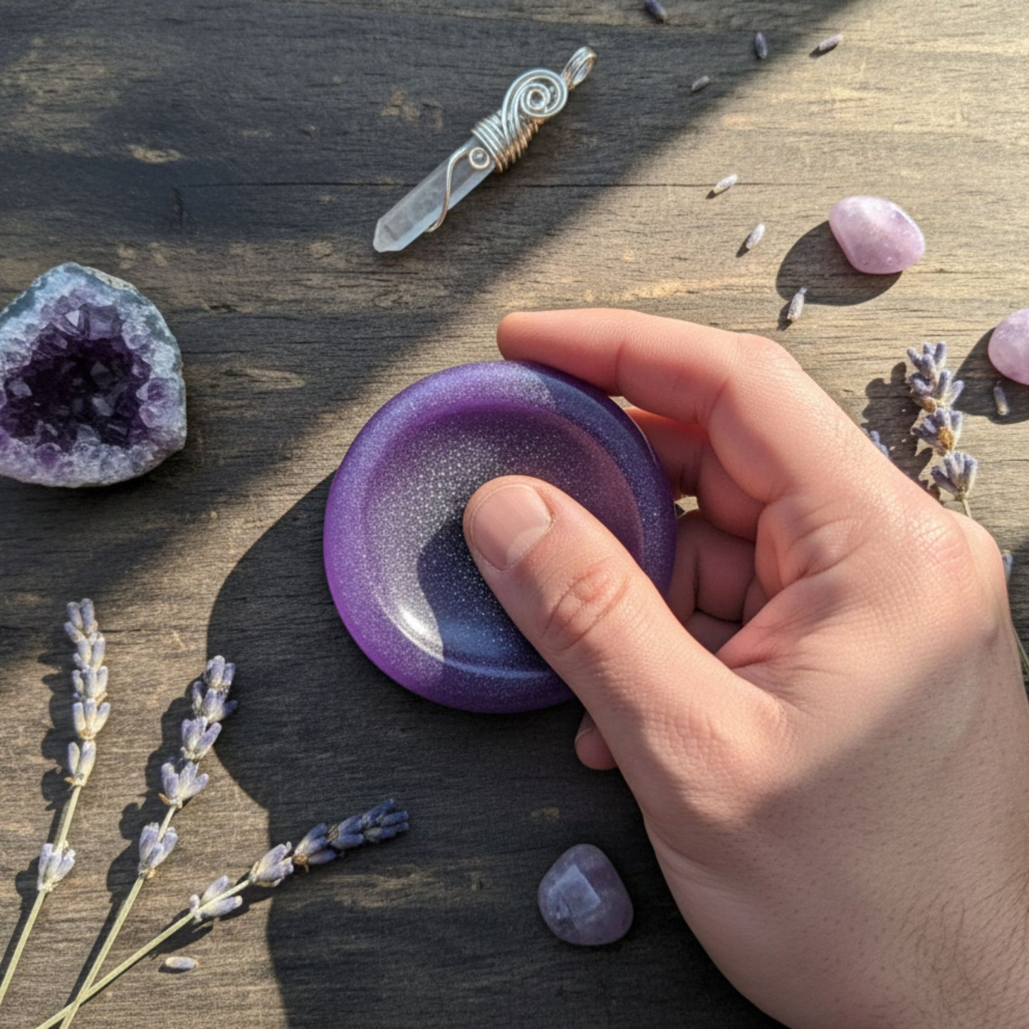 Galet de Sérénité - L'Instant Scintillant Améthyste