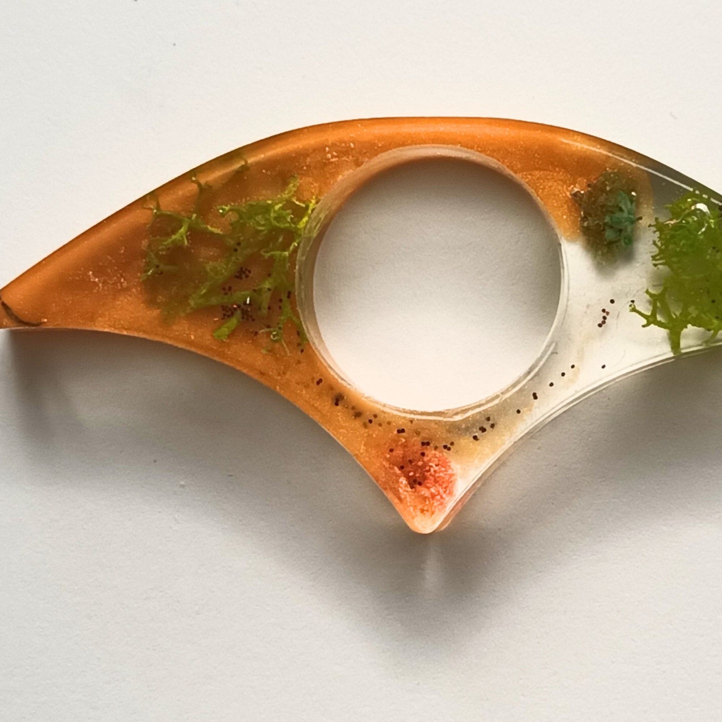 Bague de Lecture Ailée Fleurs Séchées - Résine Artisanale Fait Main