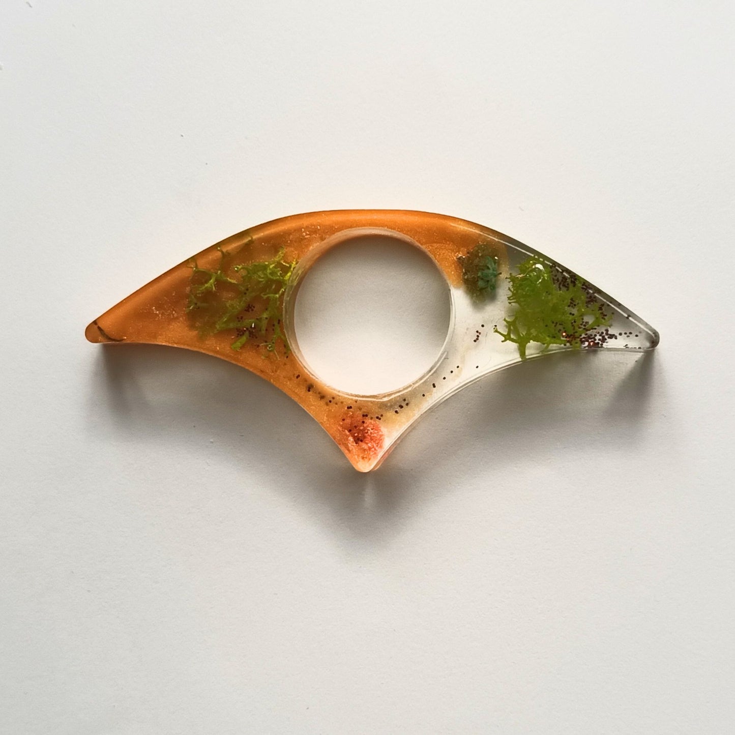 Bague de Lecture Ailée Fleurs Séchées - Résine Artisanale Fait Main