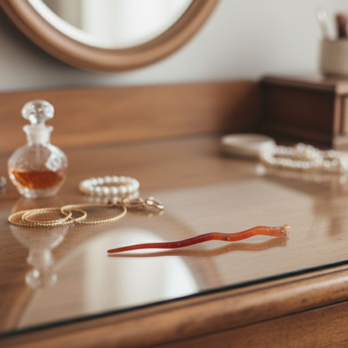 Bâton cheveux résine dégradé rouge orange doré flamme - Pic coiffure 17cm chaleureux - Accessoire artisanal unique fait main