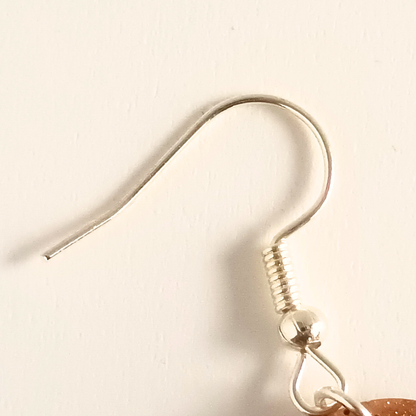 Boucles d'oreilles résine bleu nuit pailleté argenté - Rectangles cadre ultra-légers - Bijou artisanal unique fait main