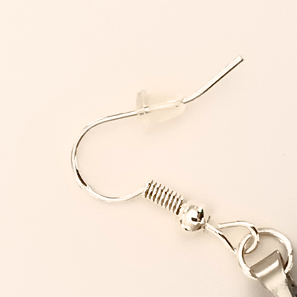 Boucles d'oreilles résine noir pailleté argenté - Gouttes effet nuit étoilée ultra-légères - Bijou artisanal unique fait main