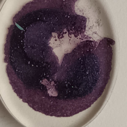 Pendentif résine violet pailleté transparent - Ovale géode améthyste sans chaîne - Bijou artisanal unique fait main