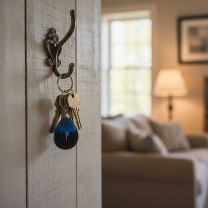 Porte-clés Rune Ansuz Galaxy - Résine Artisanale Symbole Viking