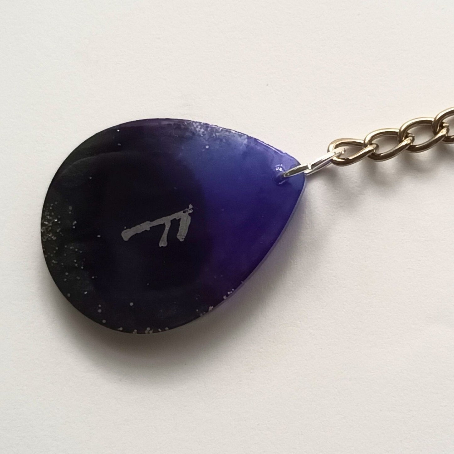 Porte-clés Rune Ansuz Galaxy - Résine Artisanale Symbole Viking